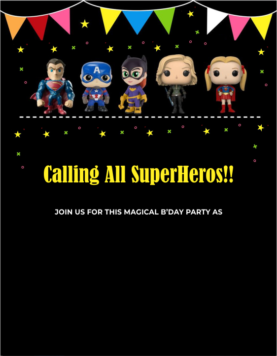 create superhero theme templ942 e-invite for free