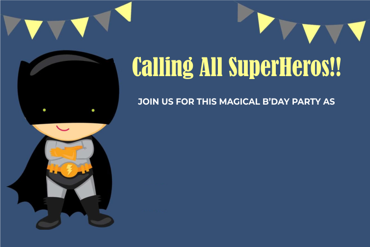 create superhero theme templ943 e-invite for free