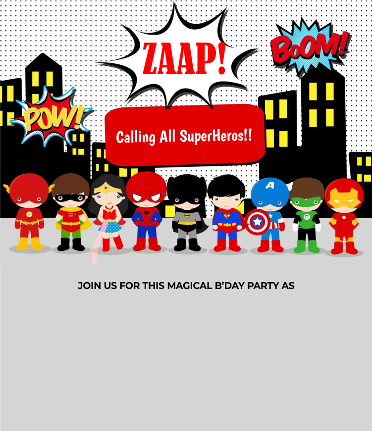 create superhero theme templ944 e-invite for free