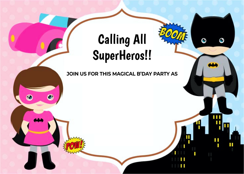 create superhero theme templ946 e-invite for free