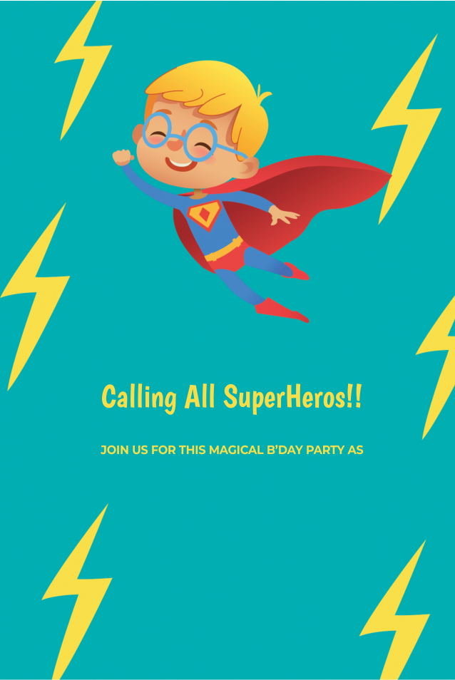 create superhero theme templ947 e-invite for free