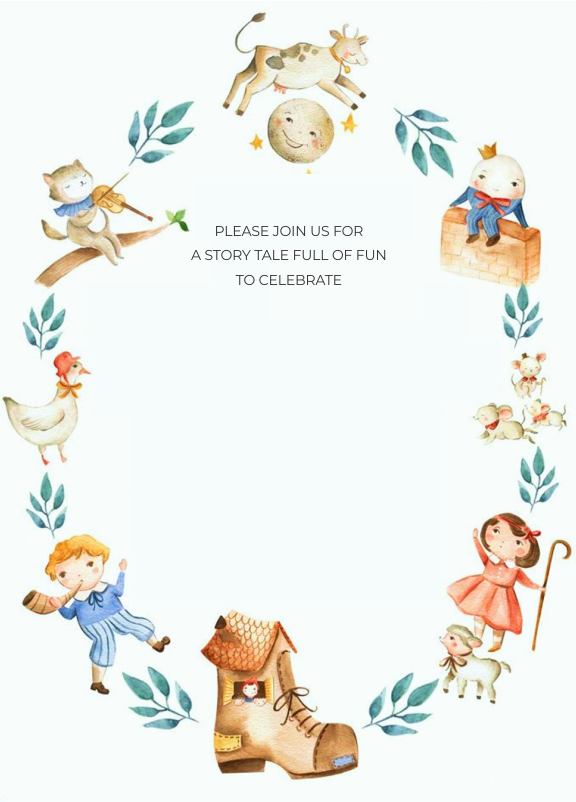 create nursery theme templ970 e-invite for free