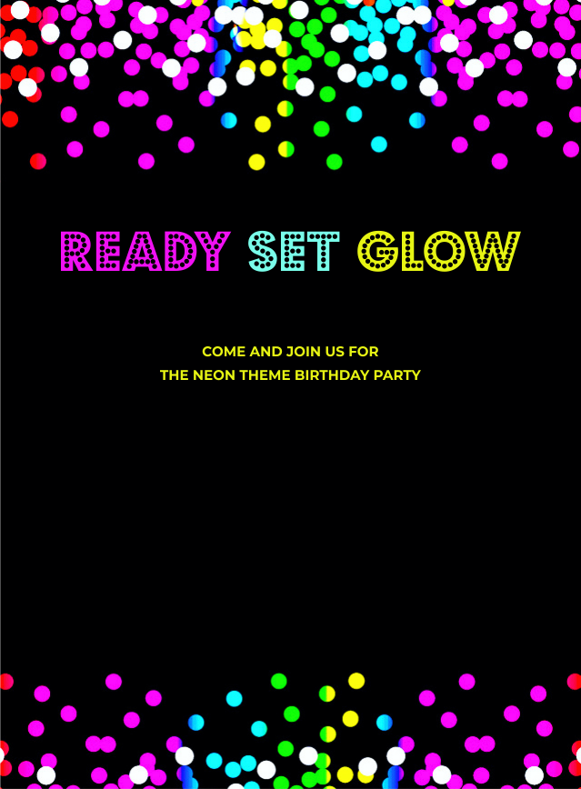 create neon theme templ976 e-invite for free