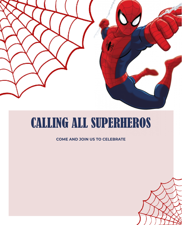 create spider man theme templ979 e-invite for free