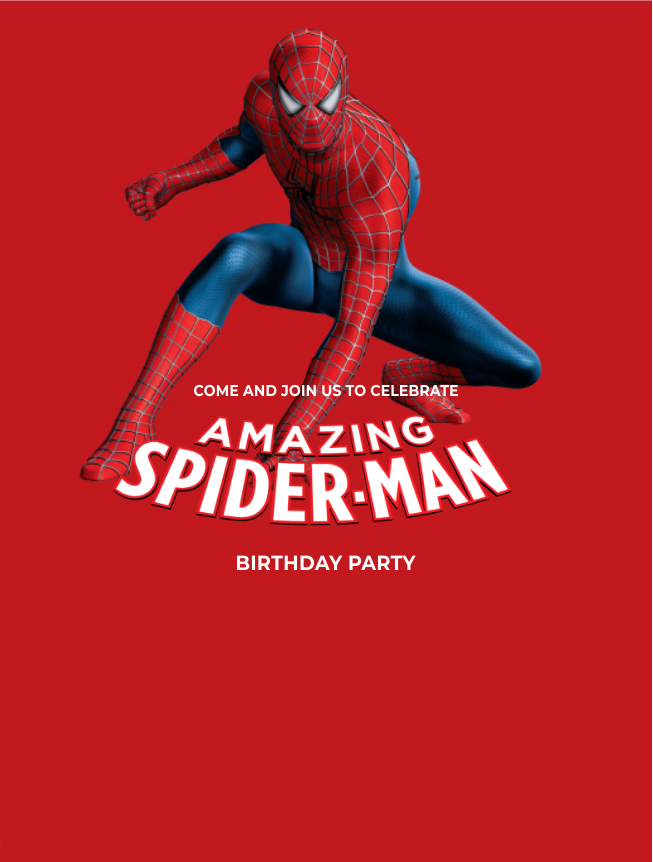 create spider man theme templ982 e-invite for free