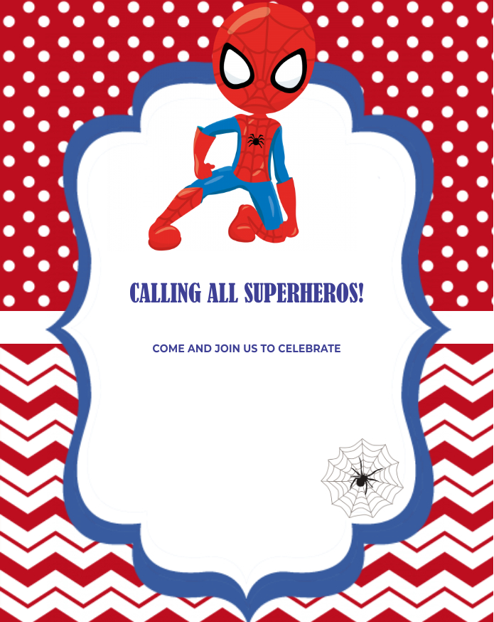 create spider man theme templ983 e-invite for free