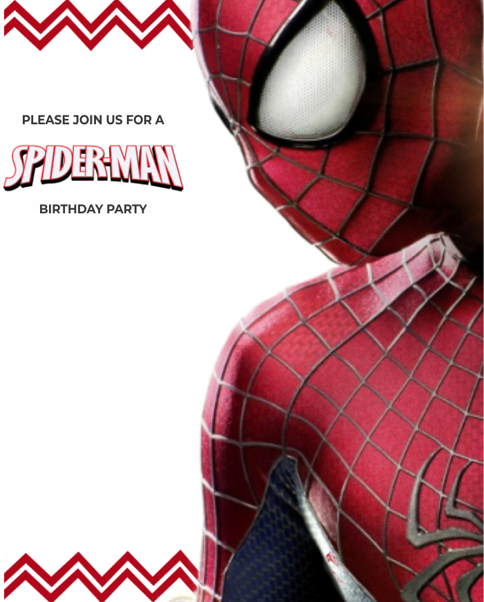 create spider man theme templ985 e-invite for free