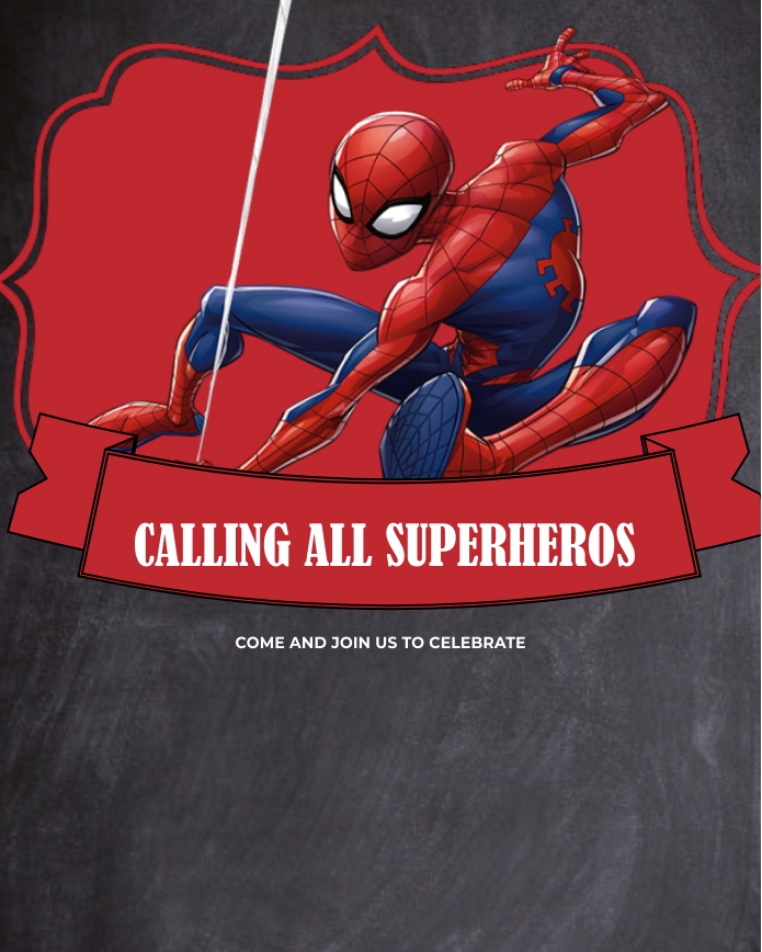 create spider man theme templ986 e-invite for free