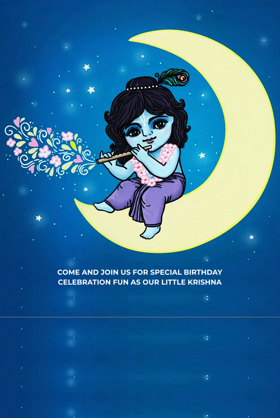 create krishna theme templ989 e-invite for free