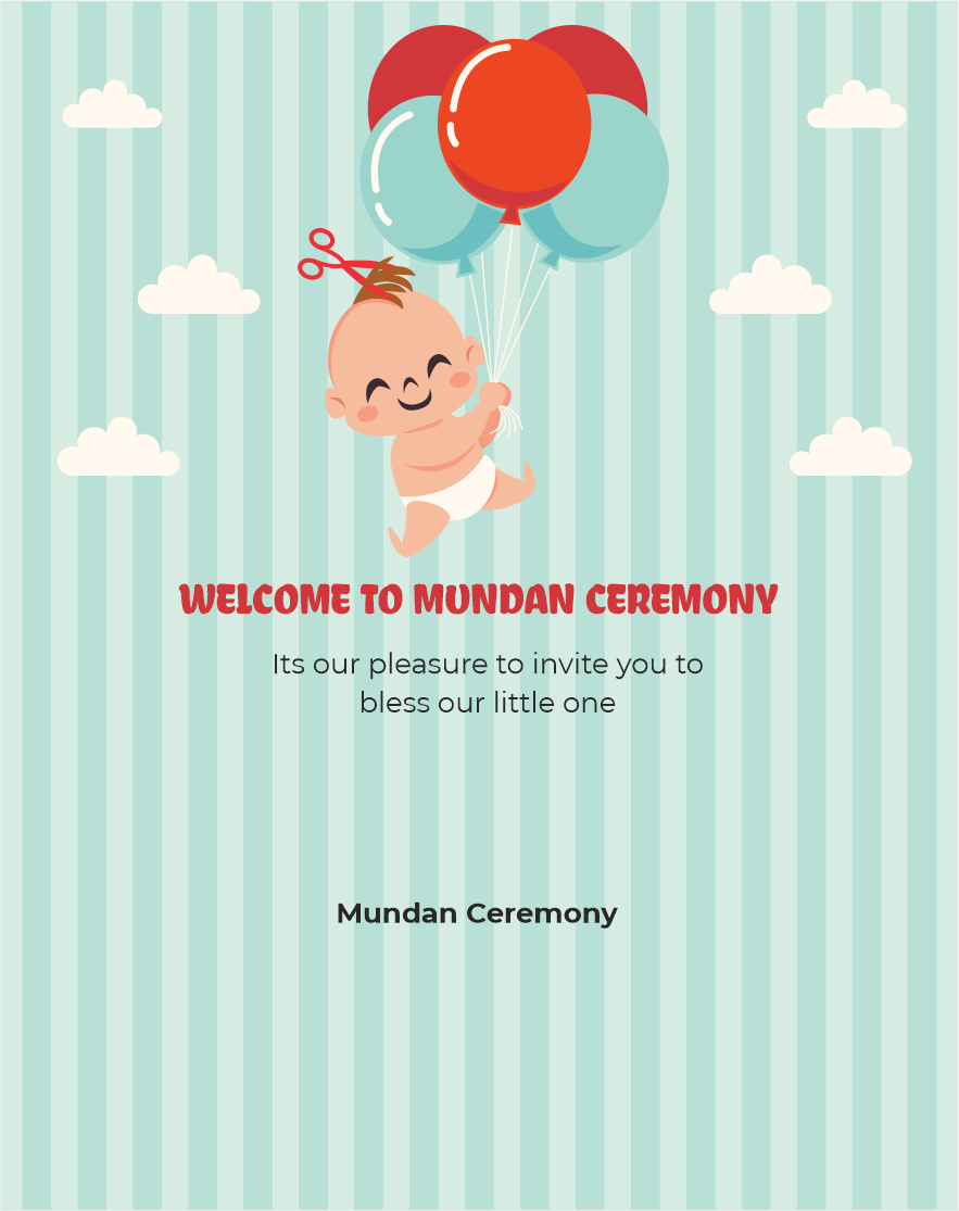 create mundan ceremony templ1025 e-invite for free