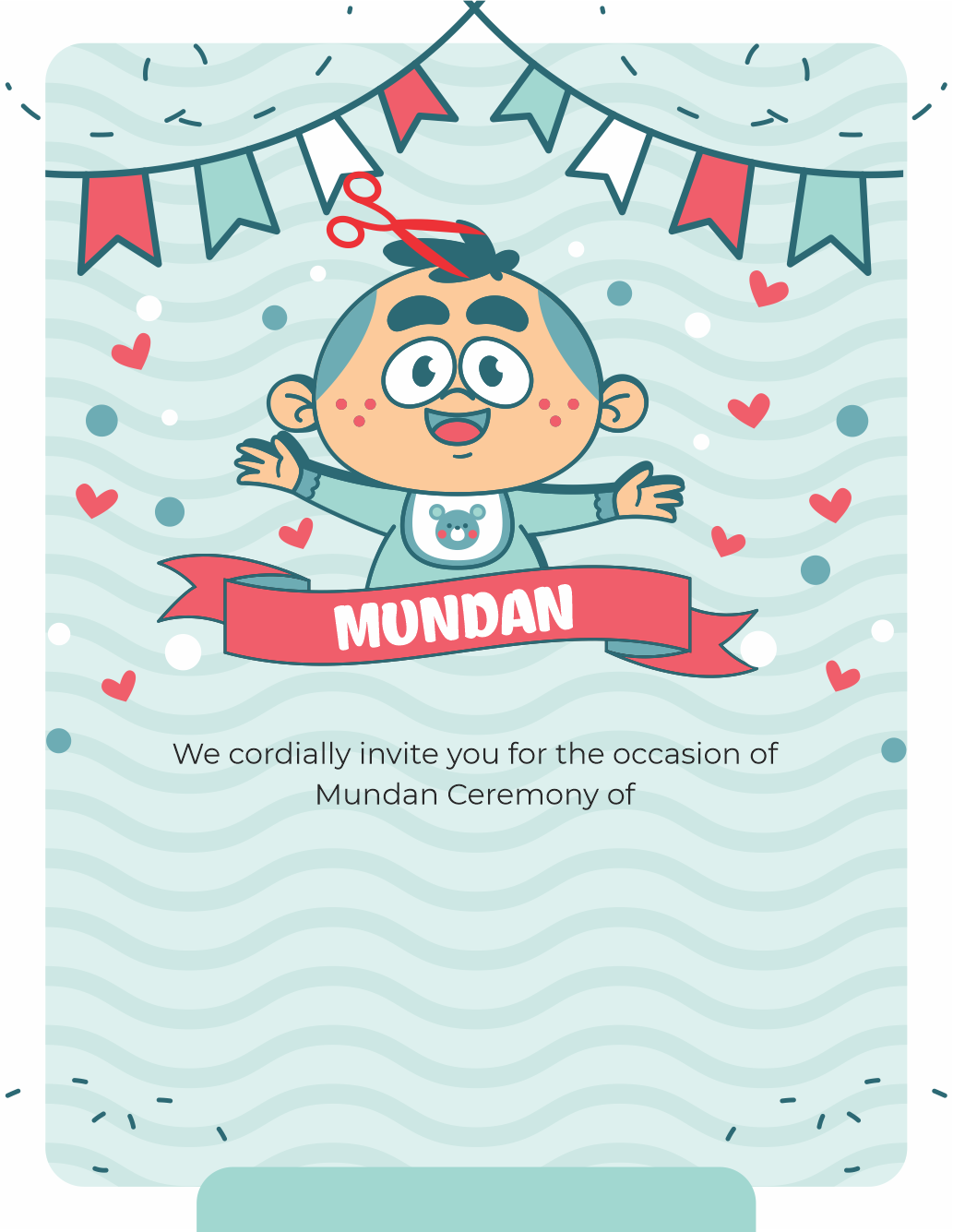 create mundan ceremony templ1027 e-invite for free