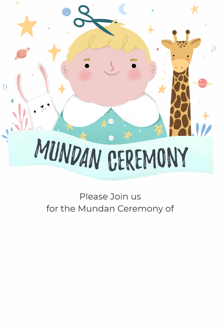 create mundan ceremony templ1032 e-invite for free