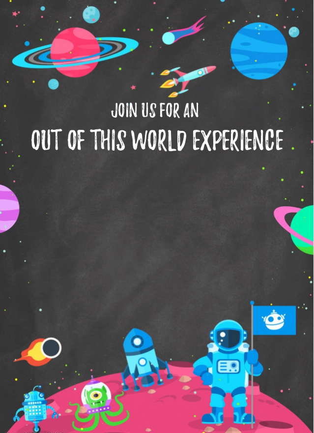 create space theme templ1090 e-invite for free