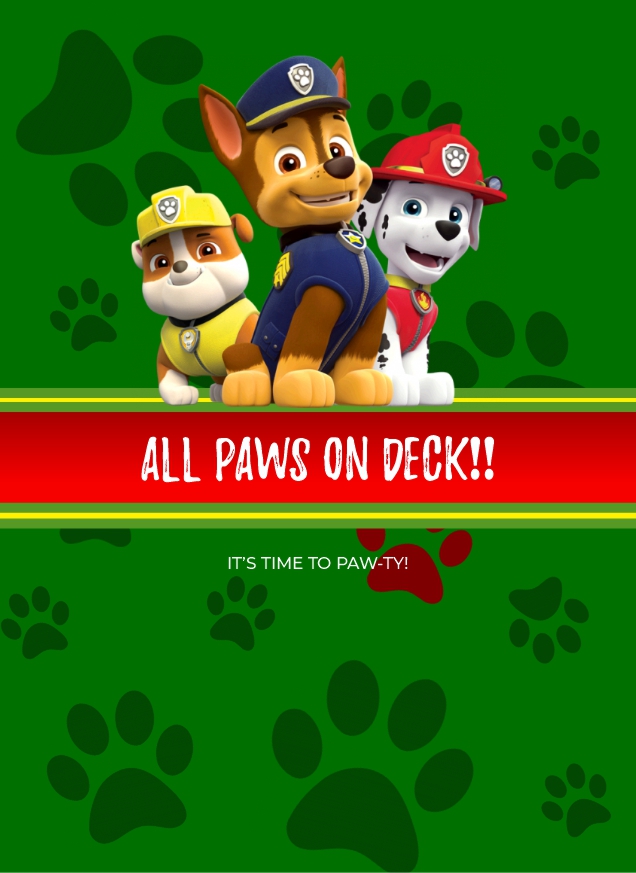 create paw patrol templ1096 e-invite for free