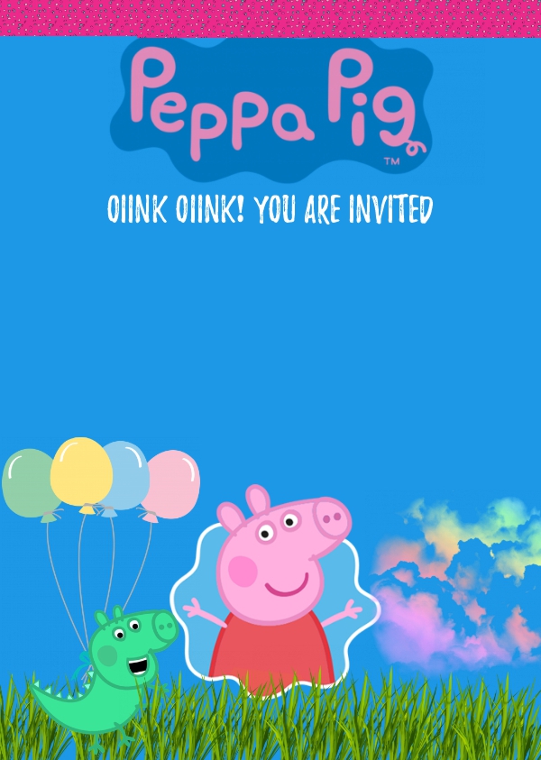 create peppa pig  templ1102 e-invite for free