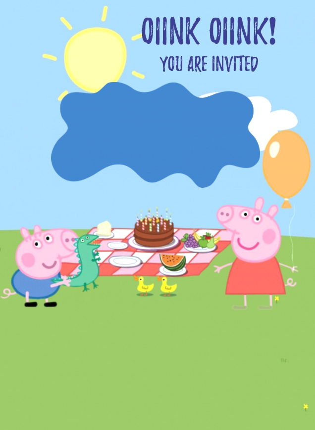 create peppa pig  templ1105 e-invite for free