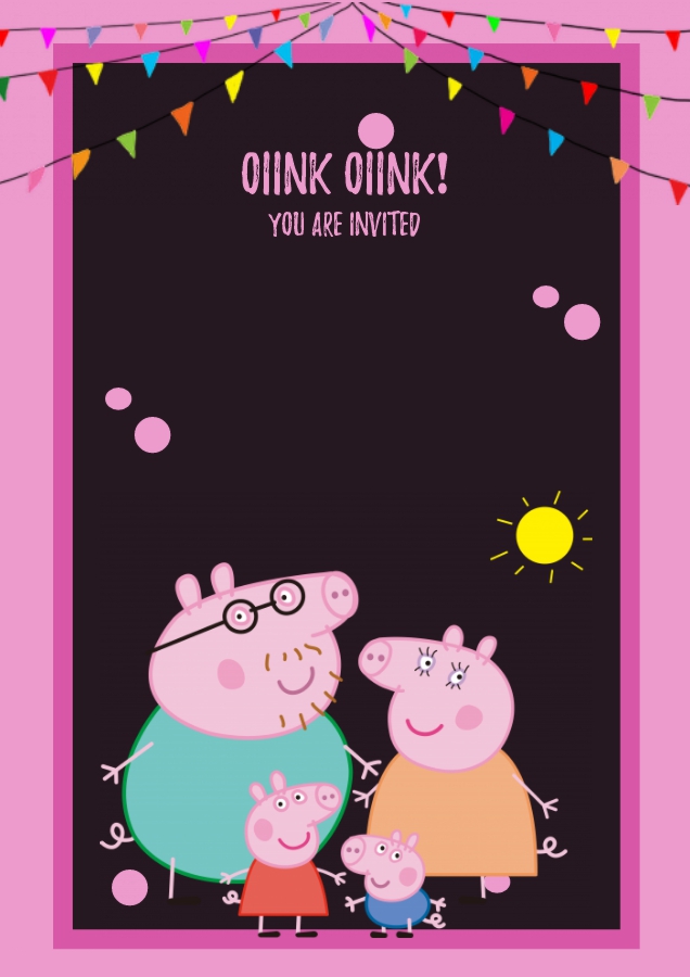 create peppa pig  templ1108 e-invite for free