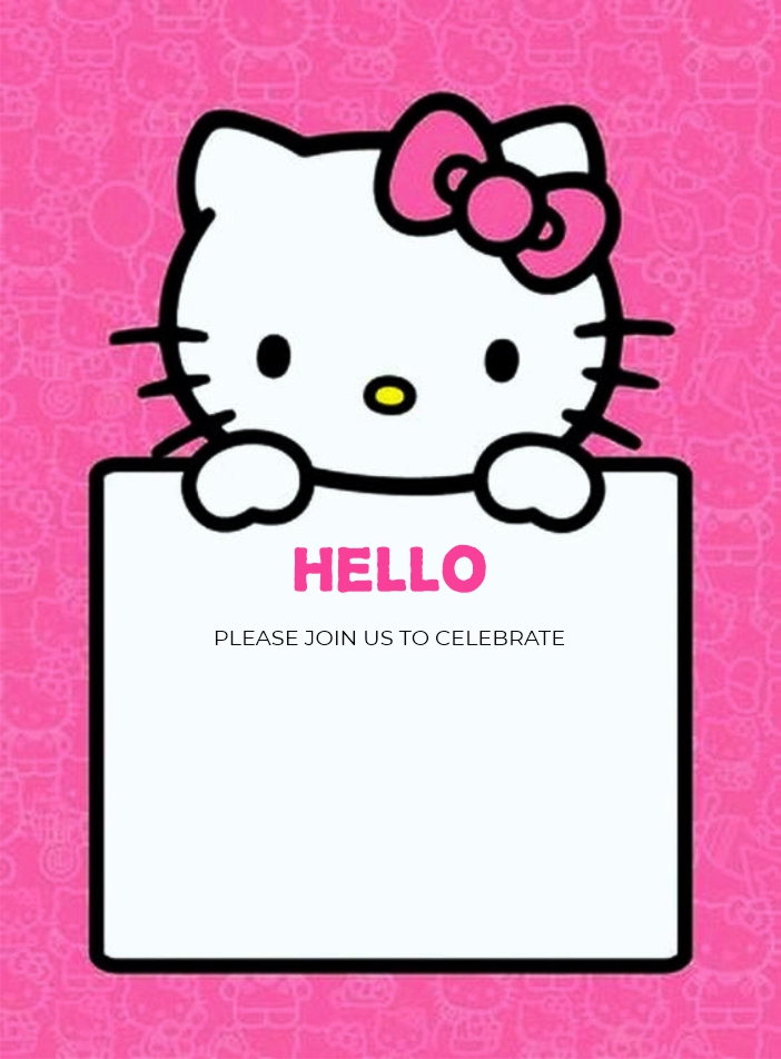 create hello kitty templ1116 e-invite for free