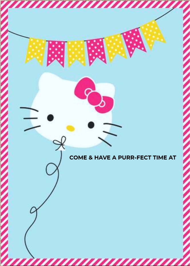 create hello kitty templ1117 e-invite for free