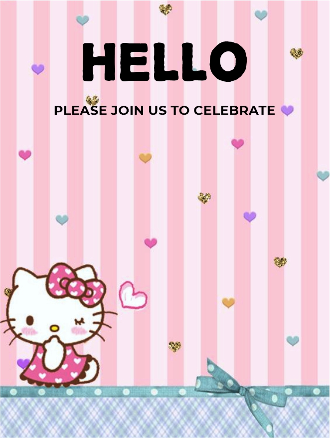 create hello kitty templ1118 e-invite for free