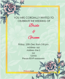 Floral Background E-Invite E-Invitation