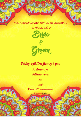 Colourful Mandala E-Invite E-Invitation