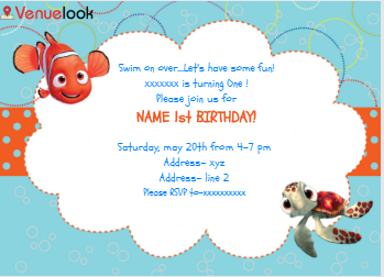 Finding Nemo E-Invite E-Invitation