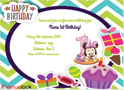 Minnie E-Invite E-Invitation