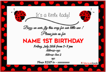 Lady Bug E-Invite E-Invitation