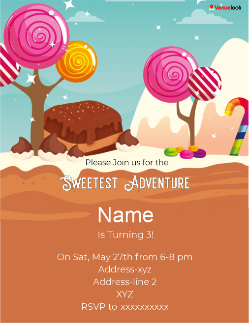 Sweetest Adventure E-Invite E-Invitation