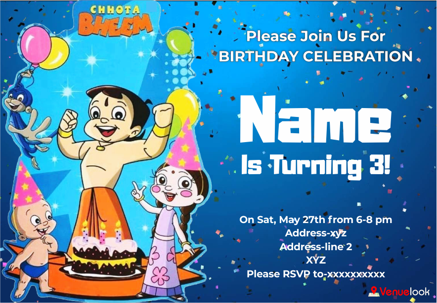 Chhota Bheem E-Invite E-Invitation