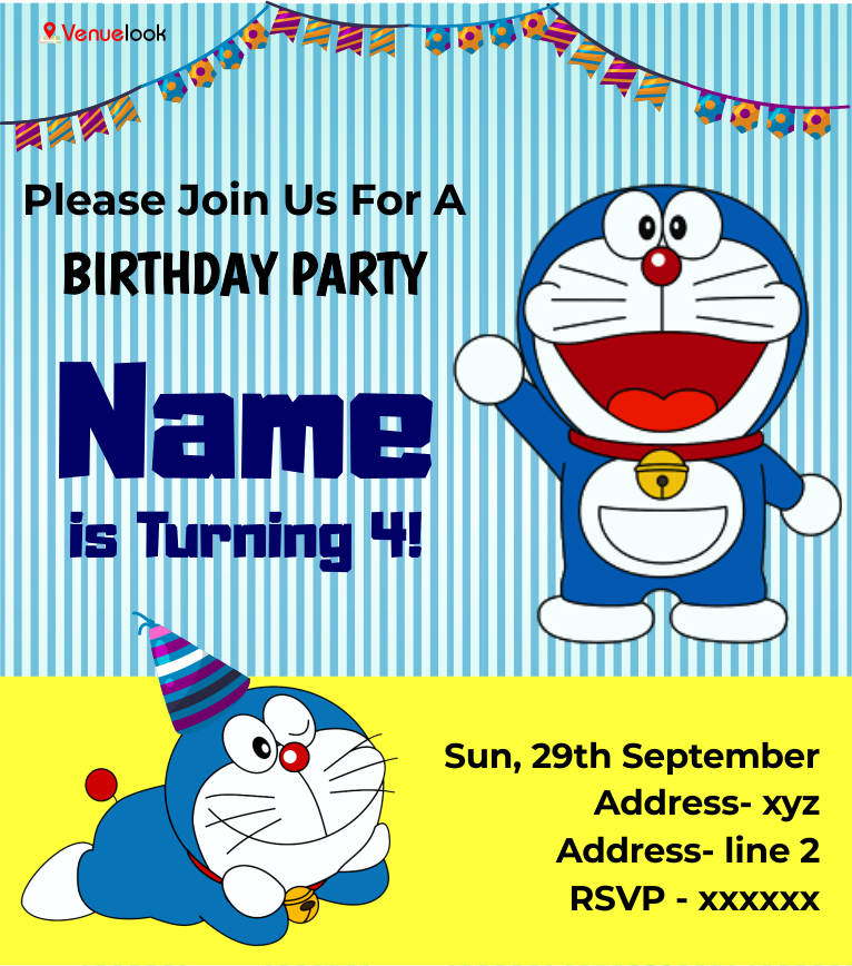 Doraemon Birthday E-Invite E-Invitation