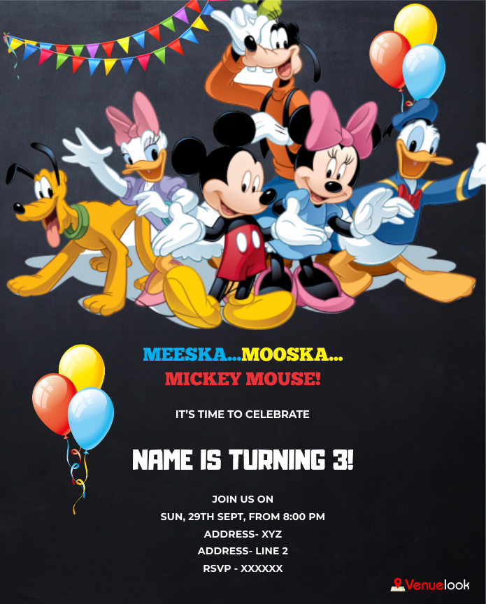 MICKEY Mouse Clubhouse E-Invite E-Invitation