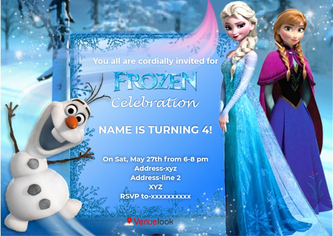 Elsa and Anna E-Invite E-Invitation