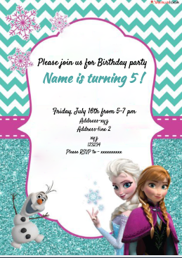 Frozen E-Invite E-Invitation