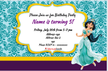 Princess Jasmine E-Invite E-Invitation