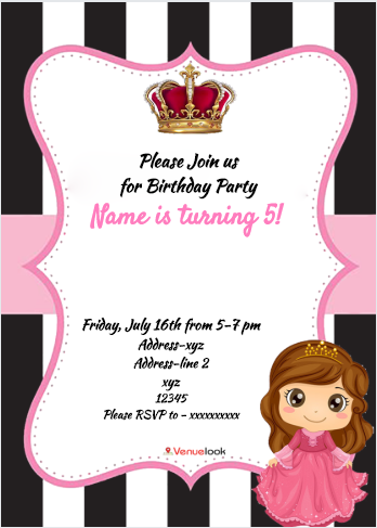 Little Princess E-Invite E-Invitation