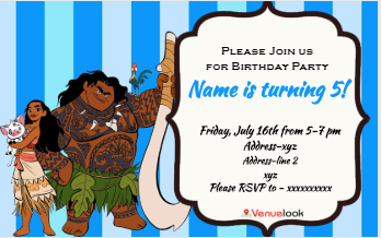 Moana E-Invite E-Invitation