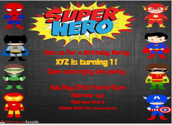 Super Hero E-Invitation E-Invitation