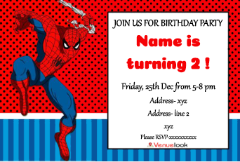 Spider Man E-Invite E-Invitation