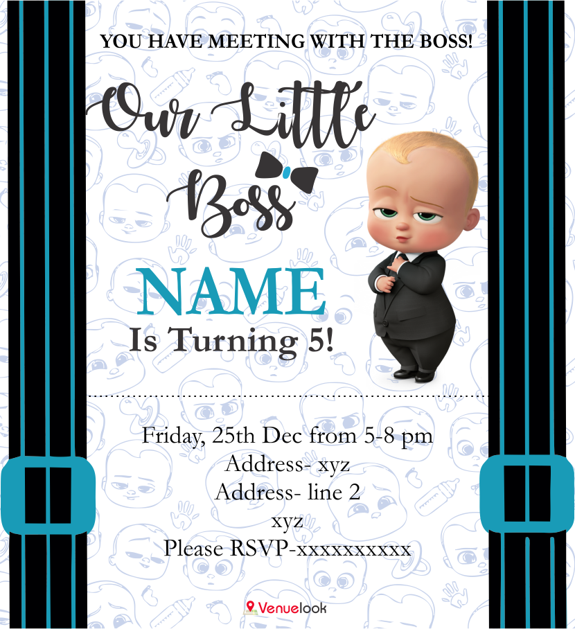 Boss Baby e-invite E-Invitation