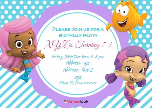 Bubble Guppies E-Invite E-Invitation