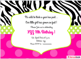 Pink And Black E-Invite E-Invitation