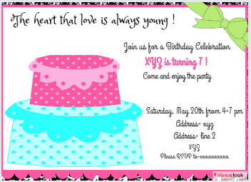 Sky Blue & Pink E-Invite E-Invitation