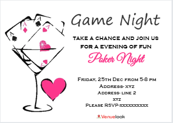 Games Night E-Invite E-Invitation