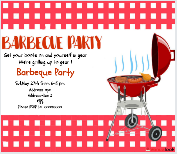 Barbeque Party E-Invite E-Invitation