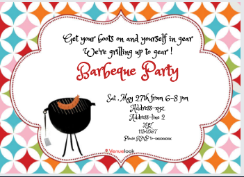 Colourful Barbeque E-Invite E-Invitation