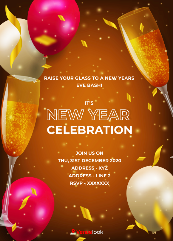 Classy New Year E-Invite E-Invitation