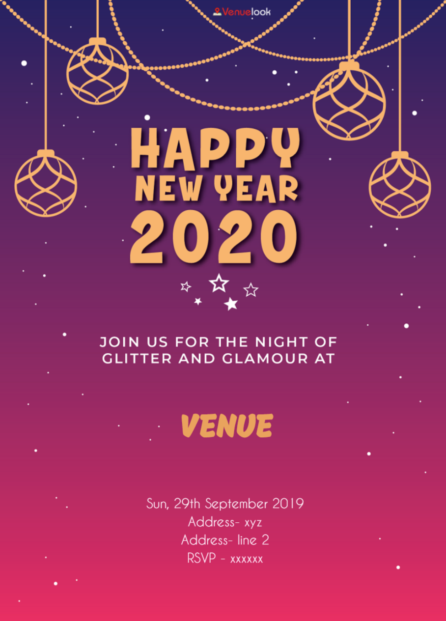 Happy New Year 2020! E-Invitation