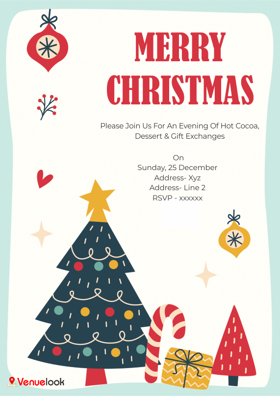 Decorated Christmas Tree E-Invite E-Invitation